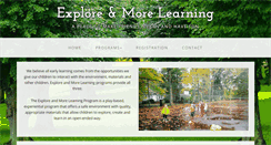 Desktop Screenshot of exploreandmorelearning.com