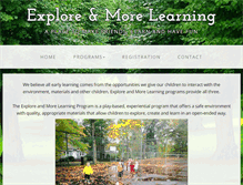 Tablet Screenshot of exploreandmorelearning.com